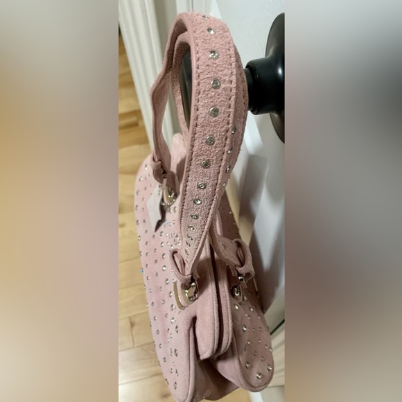 Genuine Suede and Crystal Purse Vintage - Picture 3 of 7